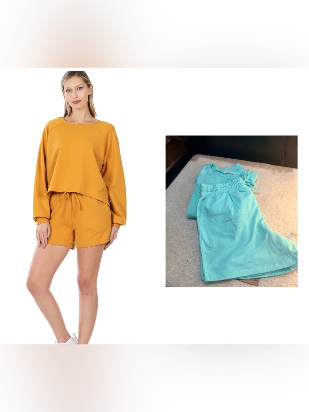 NWOT SIZE 1X Zenana Outfitters Lightweight Mint Top and shorts